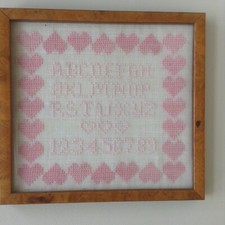Abécédaire Rose Broderie au