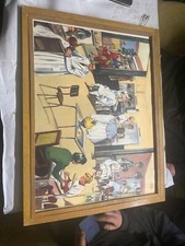 ancien tableau d'ecole sur different theme cooperation pedagogique nalliers