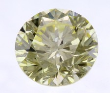 Diamant Naturel De Terre Rond Brillant Jaune Fancy SI2 0,05 Carat 2,11mm