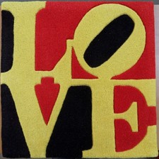 Robert INDIANA : Liebe LOVE - Tapisserie signée