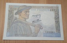 "B6" Billet 10 Francs Mineur