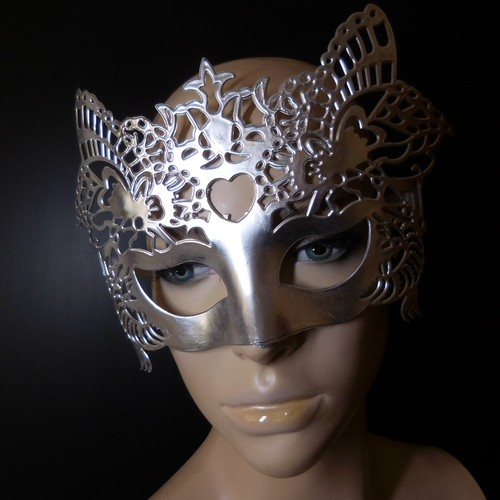Masque papillon venise gris - masque,