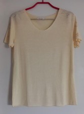 Haut/t-shirt jaune clair T/40 "Made in Italy"