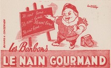 BUVARD : BONBONS LE NAIN GOURMAND