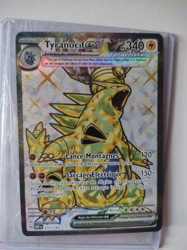 Carte pokémon tyranocif - pokémon, ex