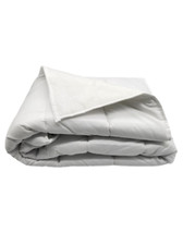 Couette légère blanche/Non tissé - 1 personne 140 x 200 - Spécial été - MORTREUX