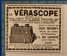 VERASCOPE Jules RICHARD   1900 publicité advert