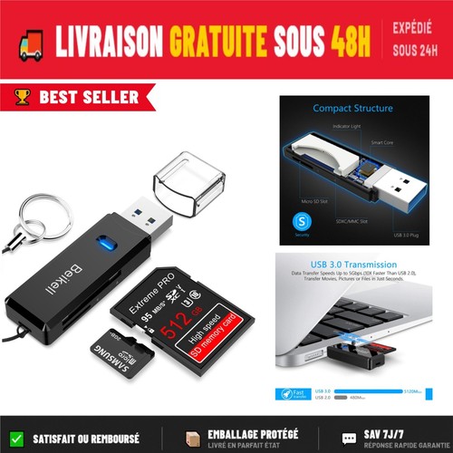 Beikell lecteur carte usb - beikell,