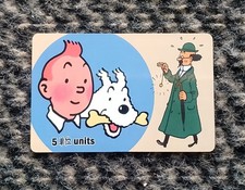 PREPAID KAART PHONECARD TELEGOlD UK TINTIN 5 UNITS TELEPHONIQUE CARTE LL1 