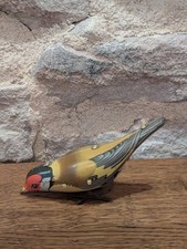 Ancien jouet automate mécanique tôle oiseau pinson Allemagne, stadtilm Germany