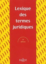 Lexique des termes juridiques - Collectif