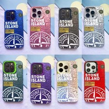Coque Stone Island Pour iPhone X XS XR 11 12 13 14 15 16 Plus Pro Max Case~