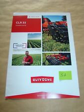 4 pages Brochure Prospectus QUIVOGNE Canadien no IH Fiat SFV Someca Renault Ford