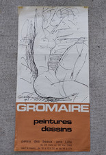 affiche poster 1966 GROMAIRE design  peintures dessins palais beaux arts lille