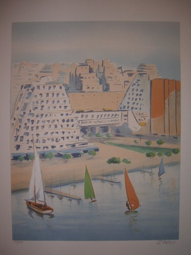 Zarou lithographie signée - -,