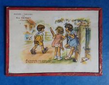 E) ancien sous-verre GERMAINE BOURET publicité Boucherie Pernet Langres