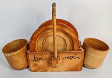 ?Ensemble panier duo de tasses soucoupes chocolat thé cafe Toi Moi