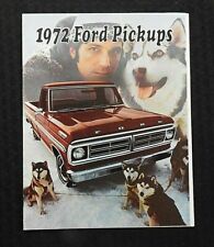 1972 " Ford Trucks " F100 F250 F350 Ranchero 4WD Pickup Camion Sales Brochure