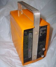 Ancien poste radio transistor couleur orange 1970s VINTAGE collection top kitch