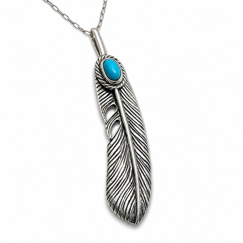Collier pendentif plume - , 20"