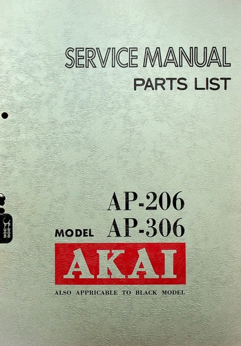 Service manual akai 206 - manual,