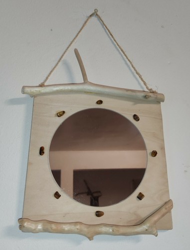 Joli miroir bois flotté et - bois,