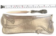 deco plateau etain argent et