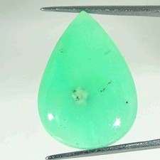 16,90 Cts Pierre Cabochon De Chrysoprase Naturelle Loose 19x27x4mm