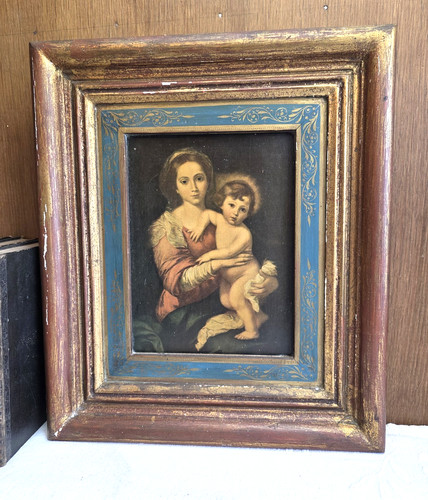 Ancien tableau florentin bois - tableau,