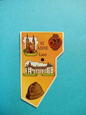 ANCIEN  MAGNET LE GAULOIS  CARTE DE FRANCE N° 02 AISNE