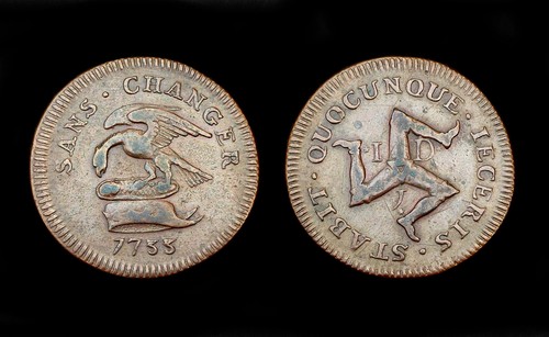 Penny 1733 isle - 1733, of