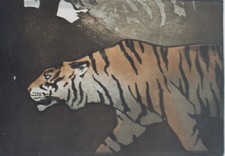 "John D. BATTEN : TIGER" Litho