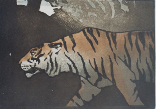 John batten tiger litho - "john, :
