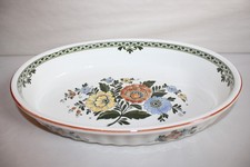 Plat à four gratin en porcelaine Villeroy et Boch, décor Alt Amsterdam, 38x25cm