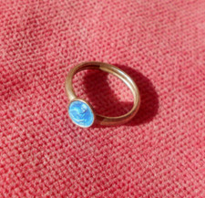 Petite Bague Argent et émail