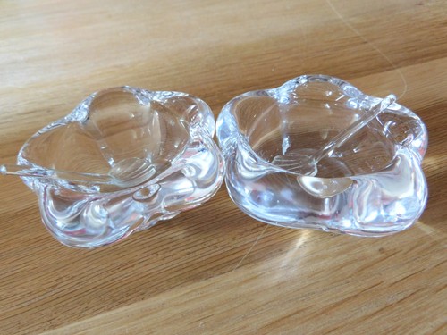 Paire salerons cristal - de, en