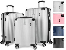 Valises de Voyage Coque ABS Rigide Trolley 4 Roues M L XL ou Set de Bagage de 3