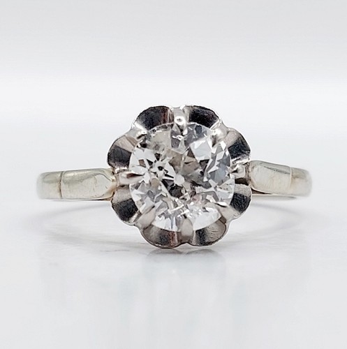 Bague solitaire art deco - , or