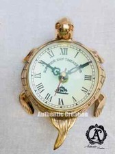 Horloge Murale Tortue Laiton Romaine Suspendue Horloges Vintage Royal Victori...