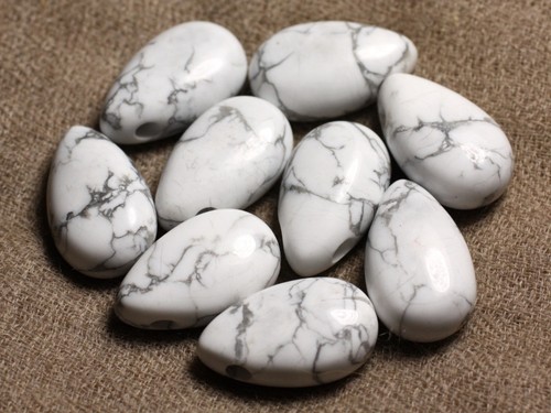 1pc pendentif pierre howlite - pendentif,