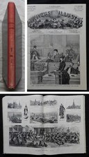 Journal L'UNIVERS ILLUSTRE 1885 2ème semestre / reliure : de juillet à décembre