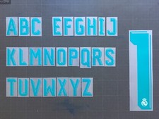 LETTER / LETTRE REAL MADRID HOME FLOCAGE TRANSFERT ITW GRAPHICS ALPHABET 17-18