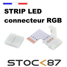 RGB90# connecteur angle droit sans soudure  pour strip LED 5050 RGB 1 à 10 pcs 