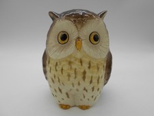 RAVISSANTE FIGURINE TIRELIRE HIBOU / CHOUETTE  EN PORCELAINE ALLEMANDE ?