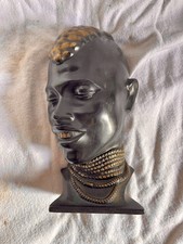 Sculpture Buste Bronze ART DECO Richard ROHAN 1906-1956 Africain Ethnique Statue