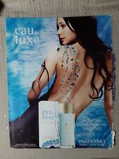 Publicité papier Parfum. Perfume Ad Vanderbilt Eau De Luxe de 2004