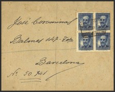 Espagne Courrier De La République Espagnole Certifié Botte