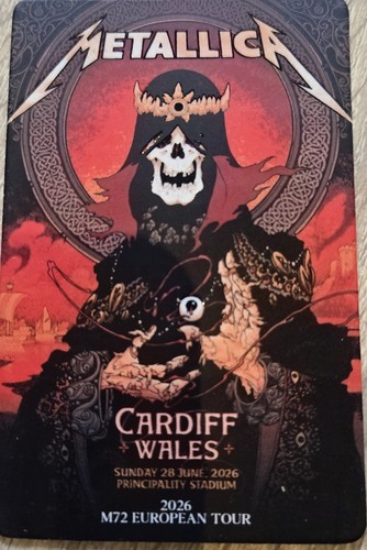 Metallica fancards cardiff - fancards,