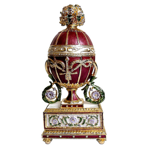 Oeuf faberge madone lily mauve - oeuf,