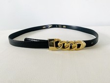 Ceinture en cuir style croco SOLFIN vintage 1980s -T.95